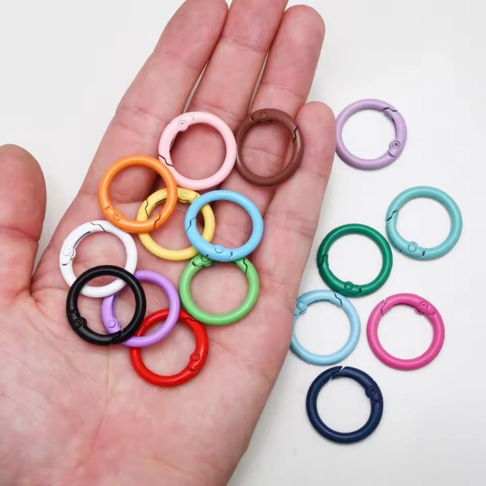 Circle Hook Set - 10Pcs 24mm Alloy Trigger Round Snap